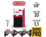 Cha&icirc;ne tron&ccedil;onneuse Oregon 33 maillons 3/8", 1,1 mm. 90PX033E