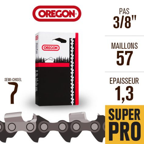 Cha&icirc;ne tron&ccedil;onneuse Oregon 57 maillons 3/8", 1,3 mm. 91VXL057E