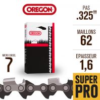 Cha&icirc;ne tron&ccedil;onneuse Oregon 62 maillons 325", 1,6mm. 22BPX062E