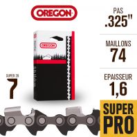 Cha&icirc;ne tron&ccedil;onneuse Oregon 74 maillons Super 20 325", 1,6mm. 22LPX074E